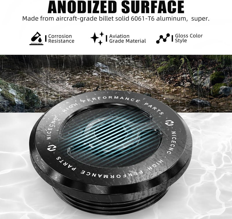 NICECNC Engine Cover Crankcase Kits Compatible with Yamaha YFZ450R 2009-2024, YFZ450X 2010-2011, Raptor 700 YFM700 2013 2015-2024,Grizzly Kodiak Rhino Viking 700, See Fitments Black - Image 3